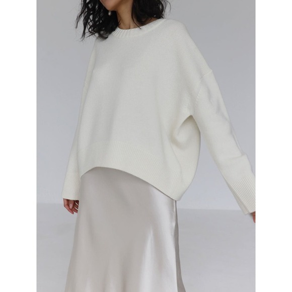 Sweater Oversized Pullover Knit Top Crewneck Winter Soft Comfy - Picture 3 of 7